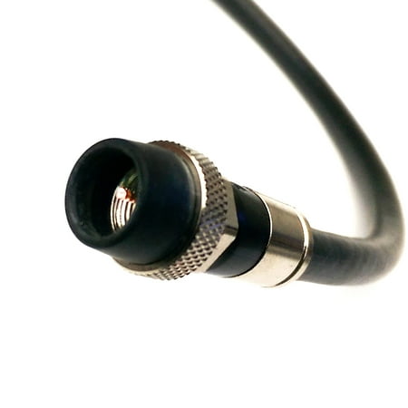 Hd Video Compression - RG6 Coaxial Cable 150ft (BLACK) - WEATHER BOOT - UL ETL CMR CATV Fire retardant SATELLITE Audio Video HD Cable AQUASEAL Compression F-Connectors - MADE IN USA by PHAT SATELLITE NTL