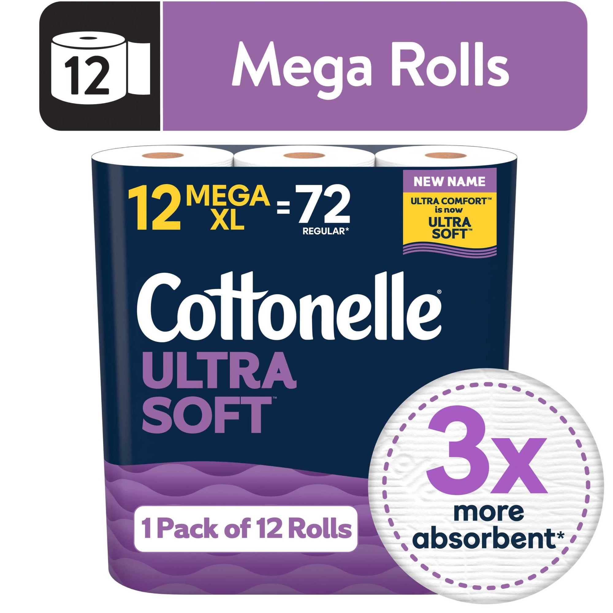 Cottonelle Ultra Soft Toilet Paper, 12 Mega XL Rolls