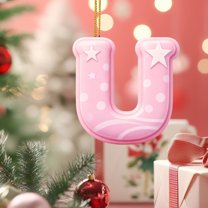 Hometravel Alphabet Series Acrylic Pendant, 2D Letter Design Backpack Car Charm, Decorative Hanging Ornament for Personal Items, Accessory Customization