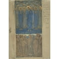 thumbnail image 2 of Sir Edward Coley Burne-Jones 11x14 Black Ornate Wood Framed Double Matted Museum Art Print Titled: Ascension of Christ (ca. 1875-84), 2 of 5