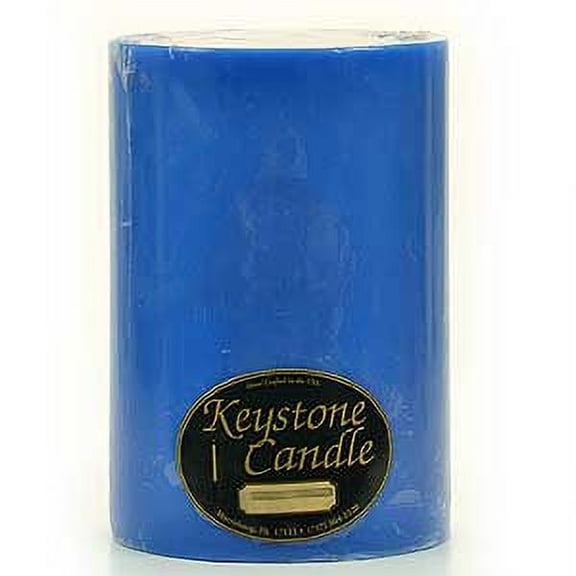 1 Pc Blue Christmas 6x9 Pillar Candles 6 in. diameterx9.25 in. tall