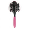thumbnail image 2 of 3D Women Professional Hair Brush, Round Comb Salon Home Use, Wavy Curling Hair, Drying Detangling Heat Resistant, Hair Care, Pink, 2 of 6