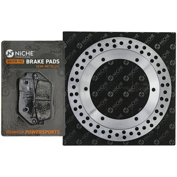 Niche Rear Left Brake Rotor Pad Kit for Honda 06455-KYJ-901 Motorcycle MK1006645