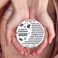 thumbnail image 4 of Soul Décor 2020 Christmas Ornament, (3 Pack) Large 3.75" Round Metal Ornament, Velvet Pouch Included, 4 of 7