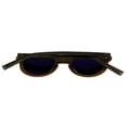 thumbnail image 4 of John Varvatos V519OLI47 Mirrored Round Sunglasses Yellow/Brown, 4 of 6