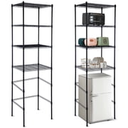 White 4-Tier Adjustable Microwave Rack Over Mini Fridge Storage Shelf