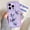 Purple, variant on Luxury Glitter Butterfly Case For iPhone 14 Pro, Aesthetic Wavy Edge Protective Cover, Sparkly Sequin Stars Design, Soft Silicone Shockproof Bumper Shell for Women and Girls, Blue