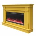 thumbnail image 3 of Waverly Wide Mantel with Linear Electric Fireplace & Crystal Ember Bed, Mustard Yellow, 3 of 11