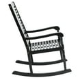 thumbnail image 3 of MF Studio Acacia Wood Outdoor Patio Rocking Chair Set of 2, Front Porch Chairs for Patio, Garden, Deck, Yard, Poolside, Wood Rocker for Outdoor and Indoor, Black, 3 of 7