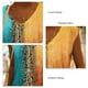 thumbnail image 4 of Camiseta de verano para mujer, holgada, informal, multicolor, con cuello en V, sin mangas, top degradado para mujeres y niñas, turquesa XL, 4 of 7