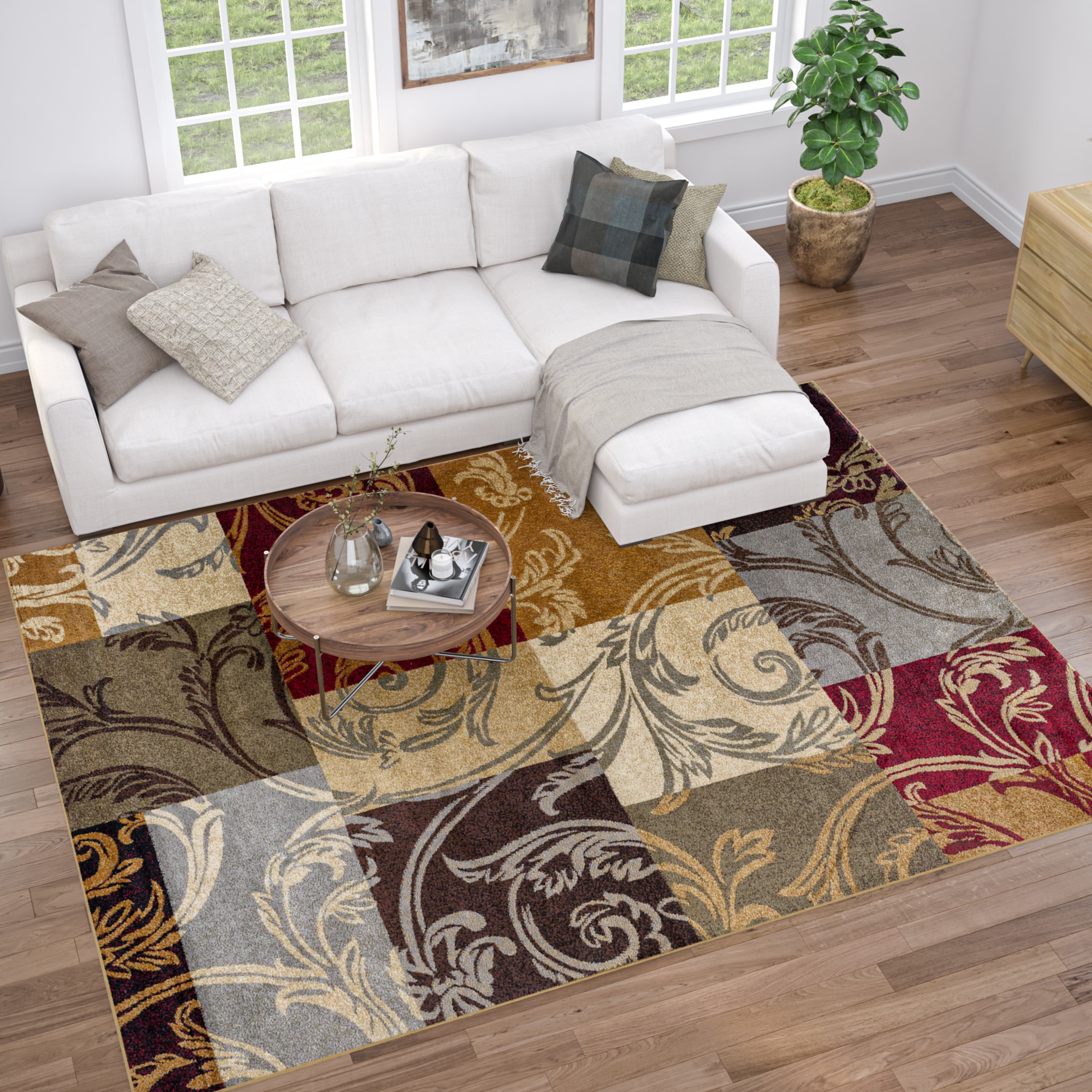 Impressions Transitional 8' x 10' Multi-Color Polypropylene Indoor Area Rug