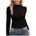 thumbnail image 2 of Fulijie Thick Thermal Shirts For Women,Plus Size Mock Neck Tops,Womens Tops,Women Thick High Neck Double Sided Brushed Bottoming Shirt Long Sleeved Tshirt German Velvet Autumn And Winter Warm Top, 2 of 7