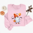 thumbnail image 6 of Jsaierl Womens Halloween Sweatshirts Plus Size Ghost Graphic Pullovers Fall Loose Fit Crewneck Long Sleeve Sweater Tops Halloween Party Supplies, Sizes S-2XL, 6 of 6