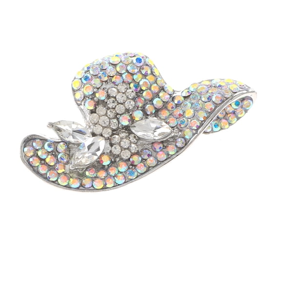 Crystal hat Brooch