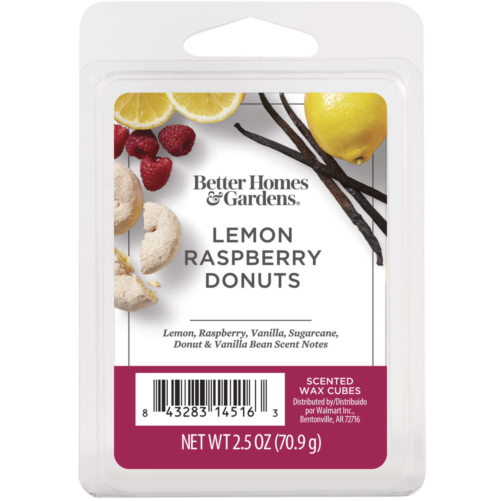 Lemon Raspberry Donuts Scented Wax Melts, Better Homes & Gardens, 2.5 oz (1-Pack)