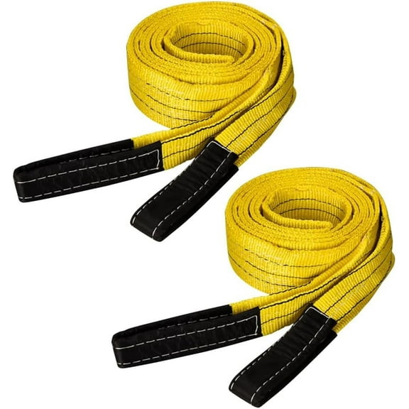 2 Pack 10FT Lift Sling Web Strap, Lift-all, Heavy Duty 6600lbs Capacity Flat Eye Nylon Strap for Hoist,Lifting Sling 2''x10'