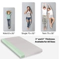 thumbnail image 4 of High-Density Memory Foam Camping Mattress Pad, CertiPUR-US Certified Waterproof Sleeping Pad with Foldable Design for RVs, Dorm Rooms, Guest Beds & Outdoor Adventures - 63"x26"x3" Thick, 4 of 9