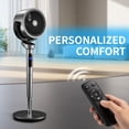 thumbnail image 4 of Ktaxon Air Circulator Pedestal Fan, 32-Speed Standing Fan with Remote, 120° Oscillating Standing Fan for Whole Room, 39-46'' Adjustable Height, 12H Timer, DC Motor, Quiet Fan for Bedroom, 4 of 12