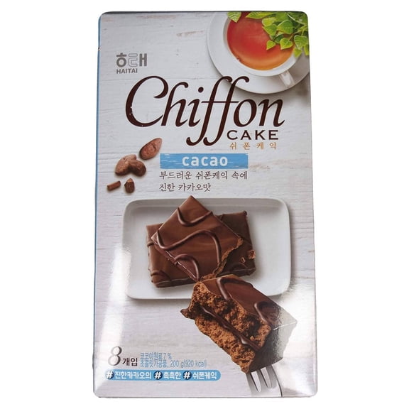 Haitai Chiffon Cake (Cacao), 7 Ounces, (Pack of 1)