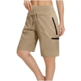 thumbnail image 2 of EaskTriop Women's Athletic Shorts High Waisted Bermuda Shorts with Pockets Quick Dry Lightweight Summer Casual Golf Hiking Shorts 2026, 2 of 6