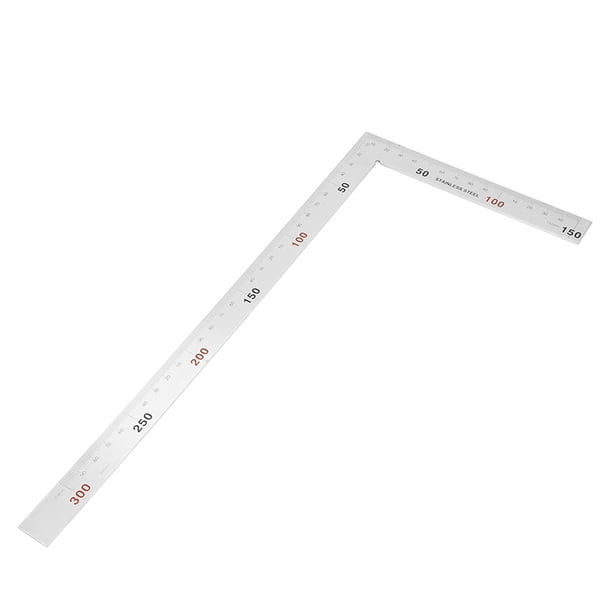 Escuadra de metal, acero inoxidable 300x150 mm 90 Regla de ángulo transportador Regla de ángulo Integración perfecta