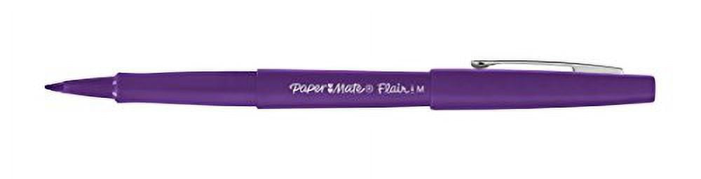 Paper Mate Point Guard Flair Needle Tip Stick Pen Purple Ink 0.7mm Dozen 8450152