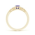 thumbnail image 2 of Angara Natural 0.8 Ct. Tanzanite with Diamond Vintage Inspired Ring in 14K Yellow Gold for Women (Ring Size: 12), 2 of 9