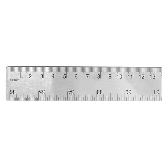 Stainless Steel 36 Inch Metal Ruler Non-Slip Cork Back, with Inch and Metric Graduations
