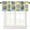 Dahlia-1, variant on Blue Yellow Floral Valance Curtain Boho Dahlia Chrisanthemum Flowers Pattern Rod Pocket Valance Window Treatments Short Curtains for Kitchen Bathroom Farmhouse 54x18inch