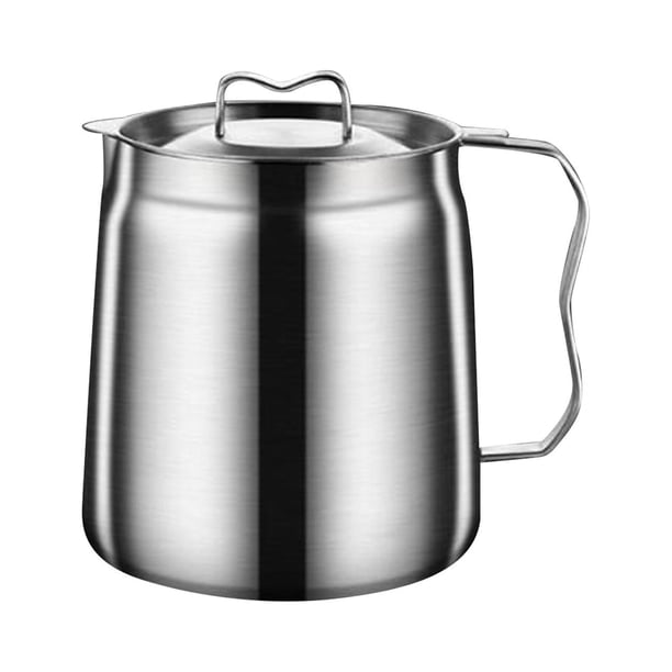 Contenedor de grasa, contenedor de aceite de cocina, asa de fácil agarre, lata para almacenar aceite, aceite para freír 2L