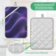thumbnail image 3 of Two Pieces Of Square Heat Insulation Pad Oven Mitts 7x9.8 Inch Oven Microwave Kitchen Cooking Baking Pretty Purple Curve, 3 of 7