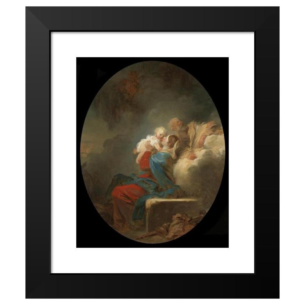 Jean-Honoré Fragonard 20x24 Black Modern Framed Museum Art Print Titled - The Rest on the Flight Into&nbsp;Egypt (ca.&nbsp;1774)