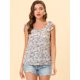 thumbnail image 2 of INSPIRE CHIC Blusa floral sin mangas de gasa con correa de decoración de pajarita sin mangas para mujer Azul claro S, 2 of 5