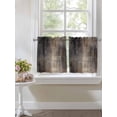 thumbnail image 3 of Half Window Curtains 24 Inches Long, Brown Window Treatment Curtain Drapes, Modern Abstract Art Ombre Oil Painting Short Curtains Tiers for Kitchen Over Sink, 27.5"x24", 2 Panels, 3 of 7