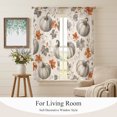 thumbnail image 4 of Gray Pumpkins Fall Sheer Curtains 63 Inch Length 2 Panels Set, Thanksg Maple Leaves Rustic Voile Window Treatment Rod Pocket Curtains Sheers Drapes for Bedroom/Living Room/Kitchen 52x"63"x2, 4 of 8