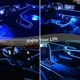 thumbnail image 5 of Cables de luz para coche, cable EL azul neón USB para interior de coche, cable EL neón de 5 V para ambiente de coche, tira de luz LED interior, decoración de bordes, 5 of 5