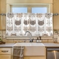 thumbnail image 2 of Yayeee Kitchen Curtains Tier Set of 2 Light Filtering 57"x24" Over Sink Window Panels, Light Gray Cat Pattern, 2 of 7