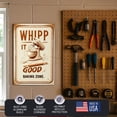 thumbnail image 5 of Whip It Good Baking Zo Metal Poster by DC | Vintage Tin Sign Wall Art for Indoor Use | 16x20" Rust-Free Aluminum Decor for Kitchen | UV Protected & Weatherproof Print | Made in USA, 5 of 6