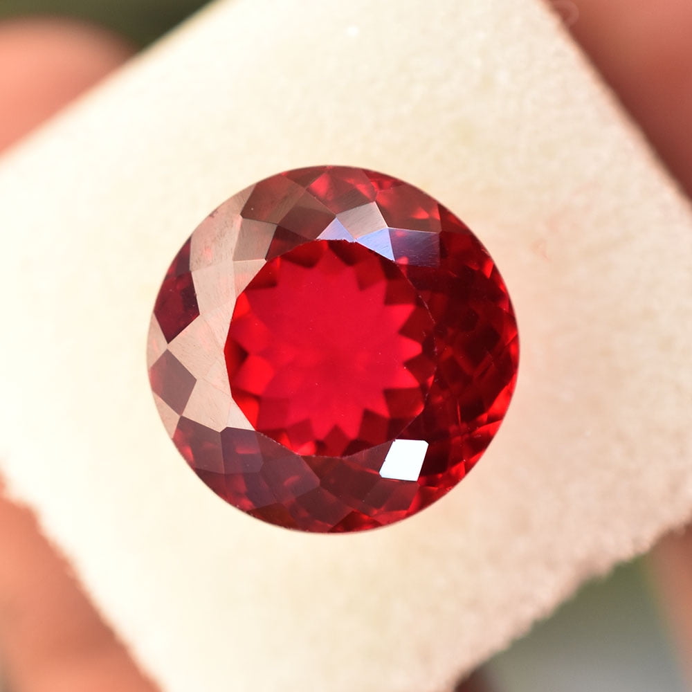 BEAUTIFUL 11 Ct CERTIFIED Natural Red Ruby Round Cut Gemstone JULY Birthstone
