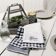 thumbnail image 6 of Pavilion Gift Company Checkered Patterned Kitchen Bathroom Tea Towels, 27.5"L x 19.75"W, Black & White, 6 of 8