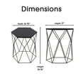 thumbnail image 6 of Serta at Home Element Geometric Side Table in Midnight Black, 6 of 6