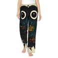 thumbnail image 2 of Picia Owl with Mandala Womens Soft Woven Cotton Elastic Waistband Sleep Pajama Pant Lounge Sleep Pant With Pockets And Drawstring-Large, 2 of 9