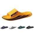 thumbnail image 6 of HNMKIU Couple Sandals Comfortable Summer Outdoor Indoor Bathroom Beach Unisex Slides for Casual Everyday Footwear Shoes for Men Yellow,10, 6 of 8
