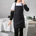 thumbnail image 6 of Kids Apron Children's Chef Apron with Pocket, Unisex Kitchen Garden Bib Apron Painting Cooking Baking Apron for Girls Boys M Black, 6 of 8
