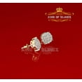 thumbnail image 6 of King of Bling's Aretes Para Hombre 925 Yellow Silver 1.68ct Cubic Zirconia Round Women's Earring, 6 of 10