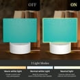 thumbnail image 3 of Cauagu Turquoise Glitter for Rectangle Acrylic Night Light - Acrylic Modern Bedside Light with LED Light Lamp Base - Decorative Night Lamp for Restaurant Bar Cafe Shop, 3 of 9