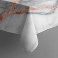 thumbnail image 4 of White Marble Rose Gold Line Pattern Rectangle Tablecloth 60"x102",Waterproof Polyester Rectangle Table Cloth, Wipeable Spillproof Polyester Tablecloth for Dining, Camping, Indoor and Outdoor, 4 of 6