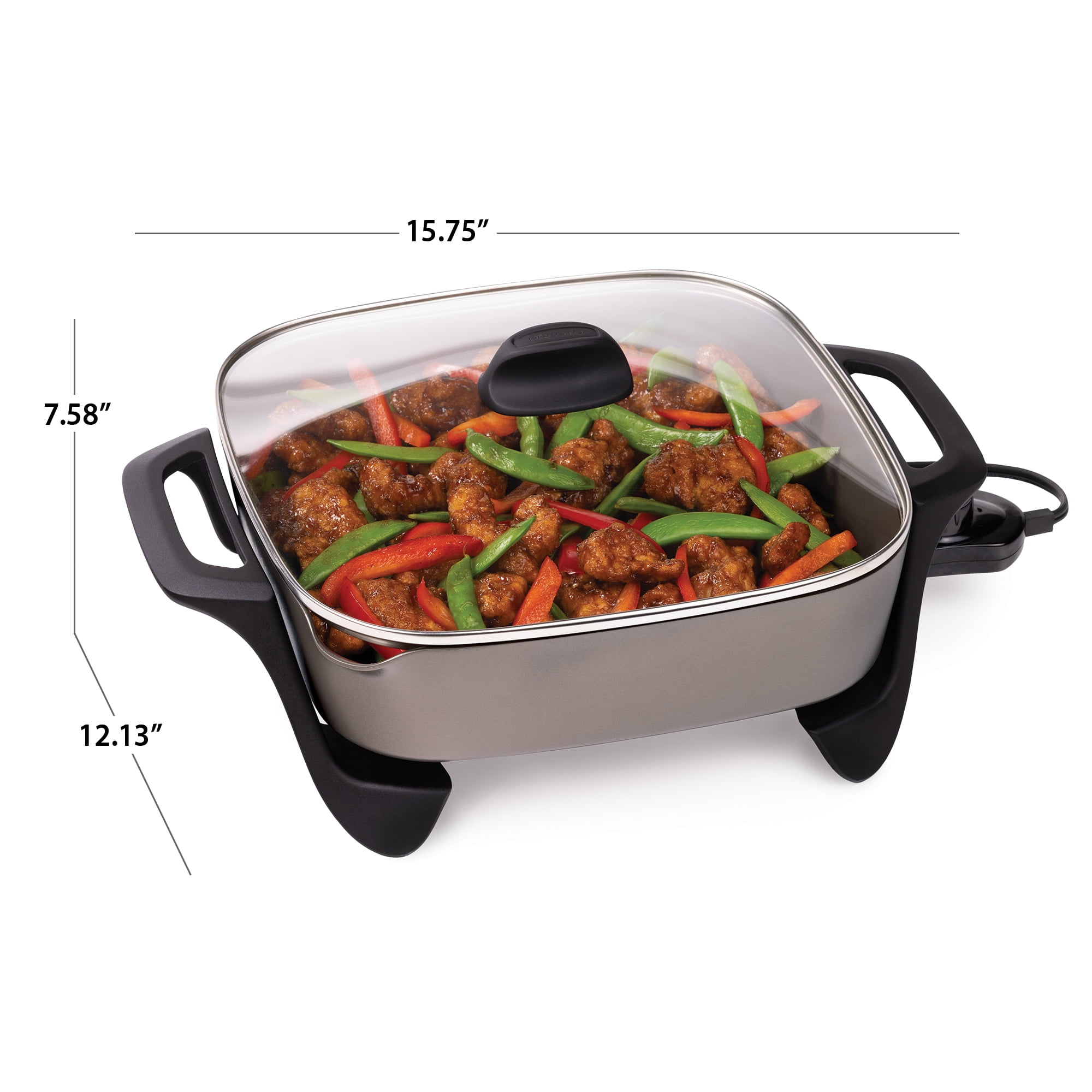 Presto 12-inch Ceramic Electric Skillet with Glass Cover,  07120