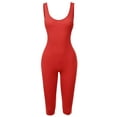 thumbnail image 1 of FashionOutfit Women's Solid Tank Top Cotton Catsuit Bermuda Bodysuit, 1 of 1