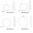 thumbnail image 5 of WAC Lighting Dot 9" LED 3500K Round Stainless Steel Flush Mount in Chrome, 5 of 5